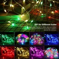 33Ft Smart Fairy String Lights, 100 LEDs APP Controlled USB Led String Fairy Lights With Remote Control, RGB Led Twinkle Lights Music Sync Halloween Lights For Christmas Room Bedroom Party Home Decor -Xmas Lighting Shop 91dc5wOK7AL. AC SL1500