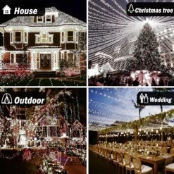Outdoor Christmas 500LEDs String Lights,197FT Christmas Fairy Light With 8 Lighting Modes & Timer Waterproof For Home Garden Yard Xmas Wedding Party Holidays Festival Decoration -Xmas Lighting Shop 91hVS4qV45L. AC SL1500