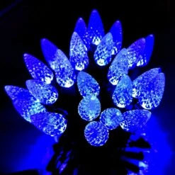 BOKING C6 Christmas Lights String Blue Outdoor 50 LED Strawberry Xmas Tree Indoor Waterproof Decoration Plug In 18 Feet Used For Patio Party Festive Courtyard Home(Blue) -Xmas Lighting Shop 91iUz J60HL. AC SL1500