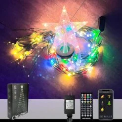8Ft Christmas Tree Lights With Remote, Christmas Tree Topper Star With 450 LED Smart Christmas Tree Lights String With Remote&App,Music Sync&Timer Control,Waterproof For Indoor Outdoor Christmas Decor -Xmas Lighting Shop 91inw lPcAL. AC SL1500