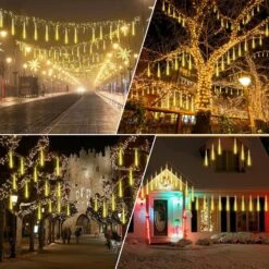 Blingstar Meteor Shower Lights, Upgraded 16 Inch 10 Tubes 360 LED Falling Rain Lights, Warm White Solar Meteor Lights, Outdoor Christmas Decorations For Tree Yard Porch Party Wedding Holiday -Xmas Lighting Shop 91j6QQW8trL. AC SL1500