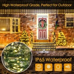 DYLYNA Christmas Lights Outdoor, 500FT 1500 LED String Lights 8 Modes & Timer Christmas Tree Lights Plug In Green Wire IP67 Waterproof Fairy Light For Xmas House Yard Holiday Decorations(Warm White) -Xmas Lighting Shop 91mxM9r3kDL. AC SL1500