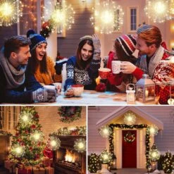 Techip 4PCS 120LED Starburst Lights Battery Operated Hanging Fairy Star Sphere Lights With Remote Waterproof Hanging Ceiling Decorations For Bedroom Wedding Party Christmas, Warm White -Xmas Lighting Shop 91pK8YAJN4L. AC SL1500