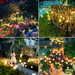 Brightever 【𝐔𝐩𝐠𝐫𝐚𝐝𝐞𝐝 Solar Lights Outdoor Waterproof - Swaying Solar Garden Lights, Firefly Lights With Highly Flexible Copper Wires, Yard Pathway Christmas Landscape Stake Lights, 2 Packs -Xmas Lighting Shop 91pa93wepSL. AC SL1500