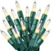 PREXTEX Christmas Lights (20 Feet, 100 Lights) - Clear White Christmas Tree Lights With Green Wire - Indoor/Outdoor String Lights - Warm White Twinkle Lights