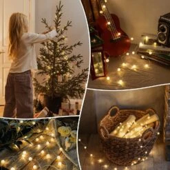 BEEWIN Globe String Lights,10FT 30 LED Decorative Christmas Lights,8 Modes Crystal Crackle Ball Lights,USB Twinkle Fairy Lights For Bedroom,Indoor,Outdoor,Classroom,Wedding,Party,Garden,Warm White -Xmas Lighting Shop 91qt74P raL. AC SL1500