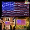 Joiedomi 2Pack LED American Flag Net Lights US Flag String Light Waterproof For Christmas, Holiday, Independence Day, Memorial Day, July 4th, National Day, Decoration, Garden, Yard, Indoor Outdoor