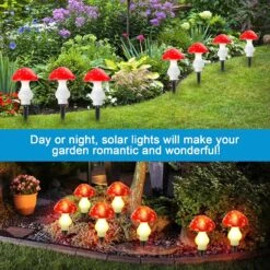 12 Pcs Outdoor Solar LED Mushroom Lamp Cute Mushroom Light Mushroom Solar Lights 8 Modes Waterproof Garden Lamp Outside Decor For Christmas Halloween Garden Yard Patio Pathway Lawn (Red) 11 12 Pcs Outdoor Solar LED Mushroom Lamp Cute Mushroom Light Mushroom Solar Lights 8 Modes Waterproof Garden Lamp Outside Decor For Christmas Halloween Garden Yard Patio Pathway Lawn (Red) -Xmas Lighting Shop 91rMArxqjjL. AC SL1500