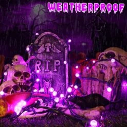 Brizled Purple Halloween Lights, 24.67ft 70 LED G12 Halloween String Lights, 120V Plugin Connectable Halloween Lights Green Wire Purple Lights For Halloween Christmas Tree Room Outdoor Indoor Decor -Xmas Lighting Shop 91rxBeVejL. AC SL1500