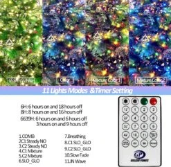 Voice-Control & Music Sync) 164FT 500 LED Smart Color Changing Christmas String Lights, (Multi-Colored To Warm White) Christmas Tree Lights Outdoor Indoor With Timer Function & Smart Remote & 11 Mode -Xmas Lighting Shop 91sQ3Fv9ZHL. AC SL1500