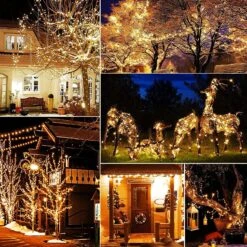 Upgraded Solar String Lights Outdoor Waterproof - 2Pack Total 144FT 400 LED Solar Powered String Lights With Remote Control, 1200mA Solar Fairy Lights For Patio Garden Christmas Tree Decorations -Xmas Lighting Shop 91t9 dNv42L. AC SL1500