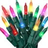 PREXTEX Christmas Lights (20 Feet, 100 Lights) – Multi Color Christmas Tree Lights With Green Wire - Colorful Holiday Christmas Lights Indoor/Outdoor String Lights - Warm Multi Color Twinkle Lights