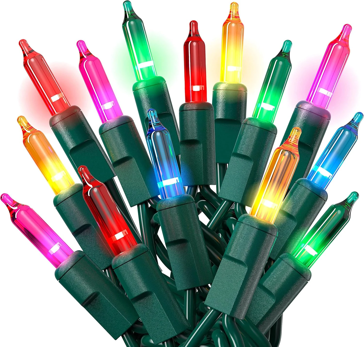 PREXTEX Christmas Lights (20 Feet, 100 Lights) – Multi Color Christmas Tree Lights With Green Wire - Colorful Holiday Christmas Lights Indoor/Outdoor String Lights - Warm Multi Color Twinkle Lights 1 PREXTEX Christmas Lights (20 Feet, 100 Lights) – Multi Color Christmas Tree Lights With Green Wire - Colorful Holiday Christmas Lights Indoor/Outdoor String Lights - Warm Multi Color Twinkle Lights