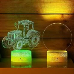 4 Pieces 3D LED Lamp Base Crack Night Light Base 16 Color Illusion Light Base Battery Or USB Operated Remote Control Light Stand Base For Christmas, Birthday -Xmas Lighting Shop 91ujMeRCCuS. AC SL1500