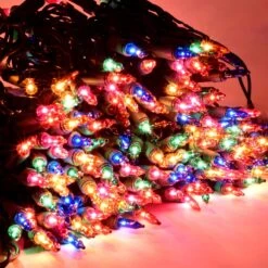 Holiday Essence 300 Multi-Color Christmas Lights, With Green Wire – Professional Grade For Indoor/Outdoor Use – Static + Flashing -Xmas Lighting Shop 91wmN39bCrL. AC SL1500