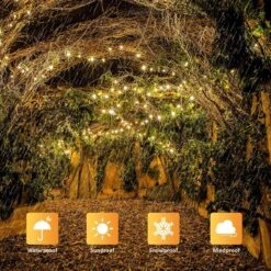 JMEXSUSS 500 LED Christmas Lights Outdoor, 173ft 8 Modes Christmas Tree Lights Green Wire, Waterproof Christmas String Lights Plug In For Indoor Party Wedding Xmas Decorations(Warm White) -Xmas Lighting Shop 91xJmmg7GL. AC SL1500