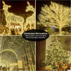 YILINM Christmas Lights Outdoor 1000 LED 405ft Waterproof Christmas Tree Lights With Remote & Timer 8 Modes Plug In LED Christmas Lights For Xmas Bedroom Yard Garden Party Decorations(Warm White) -Xmas Lighting Shop 91z 3 t8HpL. AC SL1500