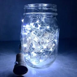 6 Pack Solar Powered Wine Bottle Lights, 20 LED Waterproof Copper Cork Solar Lights For Wedding Christmas, Outdoor, Holiday, Garden, Patio, Pathway Decor (Cool White) -Xmas Lighting Shop A1CuFPB1TtL. AC SL1500